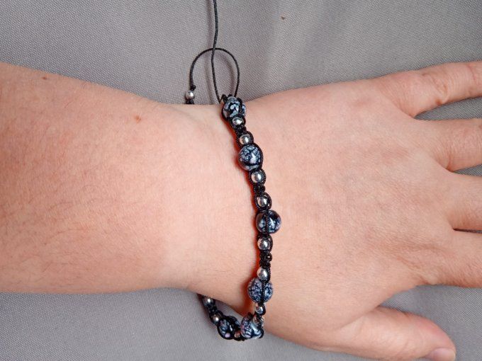 Bracelets macramé perles de verre 