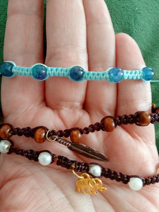 Bracelets macramé perles 