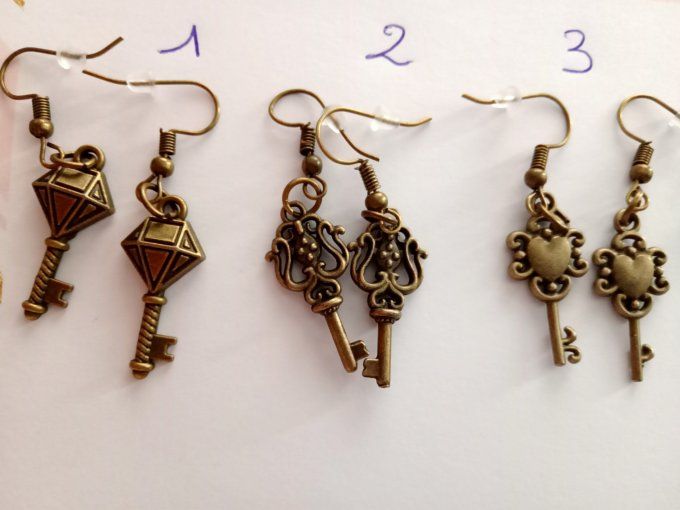 Boucle d'oreille bronze 