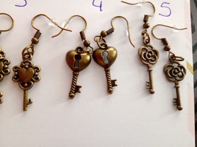 Boucle d'oreille bronze 