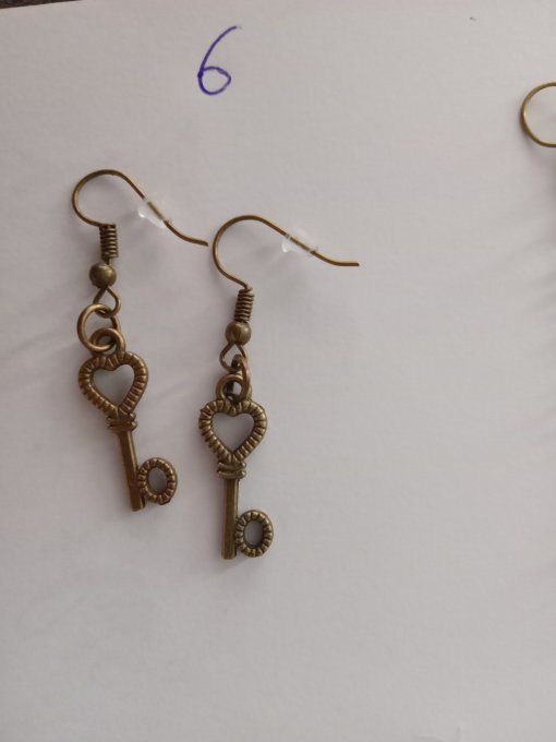 Boucle d'oreille bronze 